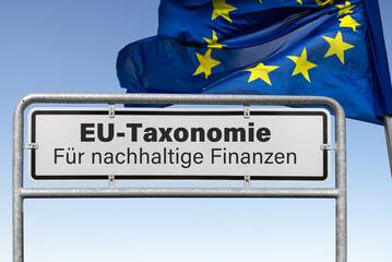 EU-Taxonomie, für nachhaltige Finanzen - obrazy, fototapety, plakaty