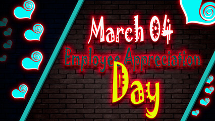 Employee Appreciation Day concept. First Friday in March. Holiday concept. Template for background, banner, card, poster with text inscription.