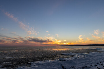 Lake Superior Sunset Ice Shards