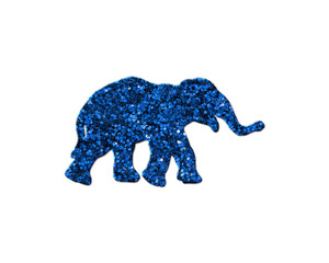 Elephant Animal Glitter Blue Icon Logo Symbol illustration