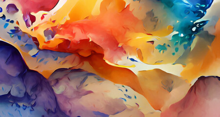 Abstract vibrant and colorful concept art