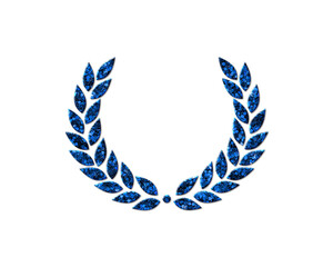 Wheat Grain Frame Glitter Blue Icon Logo Symbol illustration