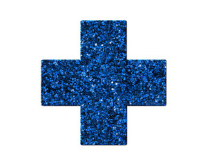 Doctor Health Nurse Cross Glitter Blue Icon Logo Symbol illustration