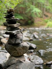 zen stones in the water