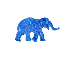 Elephant Animal Blue Waves Icon Logo Symbol illustration