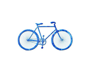 Bicycle Biker Cycle Blue Waves Icon Logo Symbol illustration