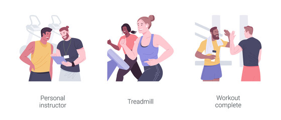 Sporty goal isolated cartoon vector illustrations set.