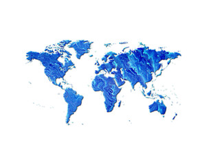 World Map  Earth Blue Waves Icon Logo Symbol illustration