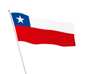 Chile national flag. vector illustration