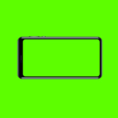 Green phone screen on green background