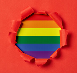 LGBT Torn Paper Flag