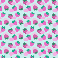 Seamiess pattern strawberry.