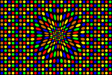 Obraz premium Textura o fondo de círculos de colores desinflada