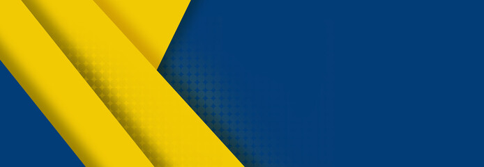 abstract geometrical blue and yellow color background banner