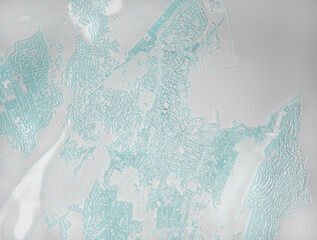 simplified map of the city of Wellington aerial view