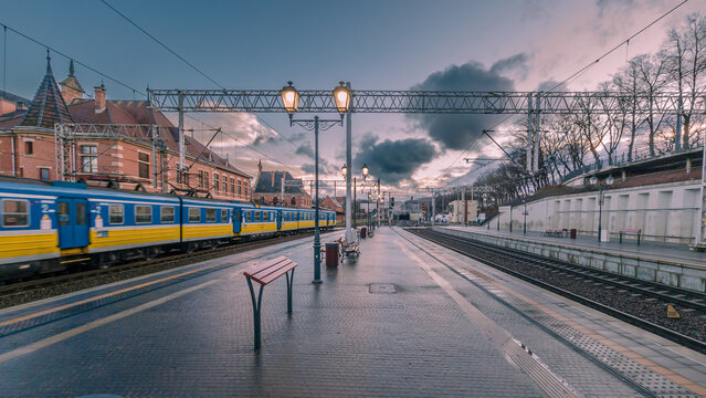 train in the city