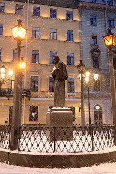 Monument To Nikolai Gogol In St. Petersburg