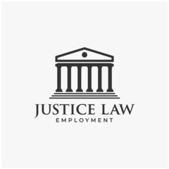Building employment justice law logo template