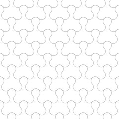 Seamless outline jigsaw puzzle pattern.