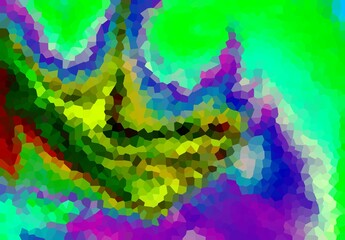 Multicolored crystallized background. Bright shades. Background for laptop cover, book, laptop, fabric