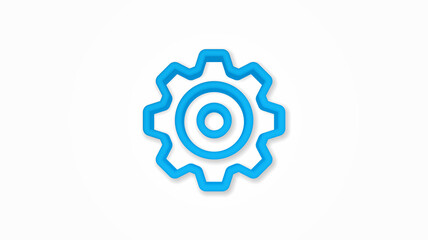 gear, mechanism realistic icon. 3d vector illustration. Isolated line color pictogram. Transparent shadows