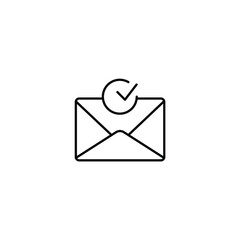 confirm email icons symbol vector elements for infographic web 