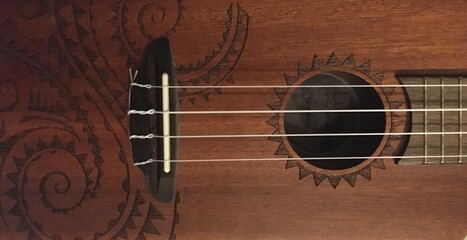 ukulele natural wood grain