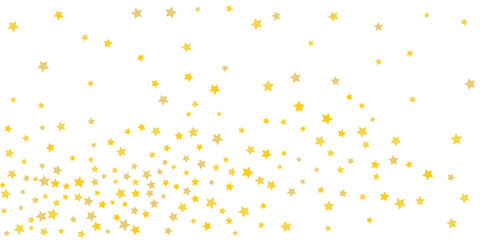 Star confetti. Golden casual confetti background. Bright design pattern. Vector template with gold stars. Suitable for your design, cards, invitations, gift, vip