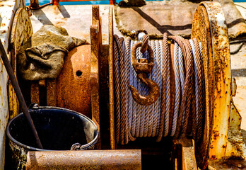 hook and a winch - construction