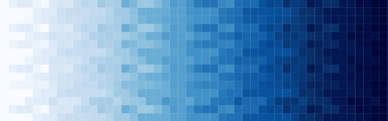 Abstract blue gradient mosaic banner background. Vector illustration.