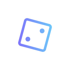 Dice cube vector icon with gradient