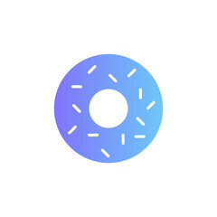 Donut vector icon with gradient