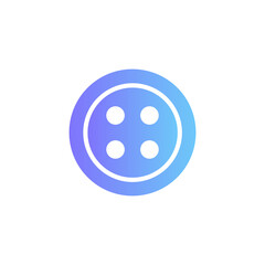 Dress button vector icon with gradient