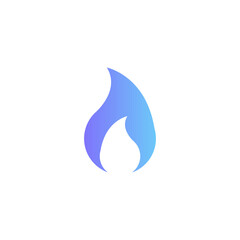 Fire vector icon with gradient