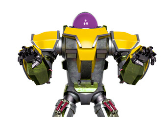 Fototapeta premium giant robot is attacking
