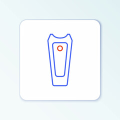 Line Nail cutter icon isolated on white background. Nail clipper. Colorful outline concept. Vector