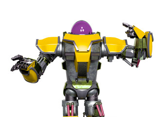 giant robot is thinking about