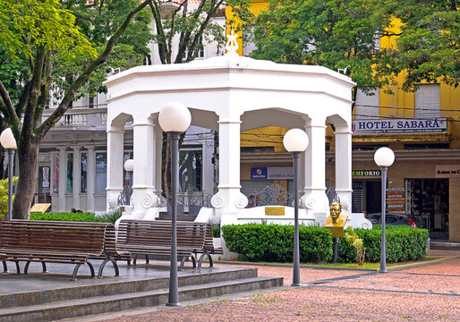 bandstand in the historical square at Itu, S&atilde;o Paulo, Brazil. January 1, 2022.