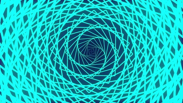 Seamless Loops of Zig Zag Square Tunnel VJ Animation