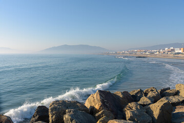 Kilometric-long beach of Los Lances on the Andalusian coast, Tarifa, Cadiz, Andalusia, Spain © JMDuran Photography