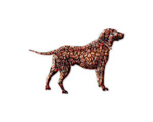 Dog Pet Animal Coffee Beans Icon Logo Symbol illustration