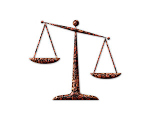 Scale Balance Justice law Coffee Beans Icon Logo Symbol illustration