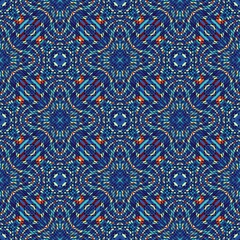 Abstract pattern. Square ornamental regular background. Seamless pattern. Vintage mosaic art pattern.