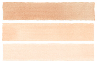 Brown striped abstract background, watercolor line  on the white texture paper background, background or template for text