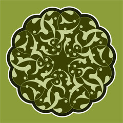 Ottoman motif consisting of rumi designs. It can be used as wall decoration, ceramic plate motif, picture frame, symbol, icon or gift card.