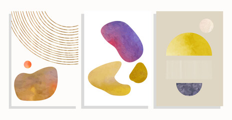 templates with organic shapes  vector background set