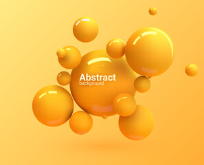 Abstract yellow vector background.