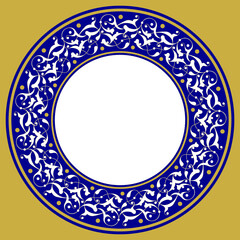 Ottoman motif consisting of rumi designs. It can be used as wall decoration, ceramic plate motif, picture frame, symbol, icon or gift card.