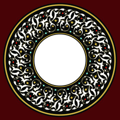 Ottoman motif consisting of rumi designs. It can be used as wall decoration, ceramic plate motif, picture frame, symbol, icon or gift card.