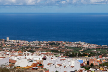 The town of Puerto de la Cruz on the Canary Island of Tenerife